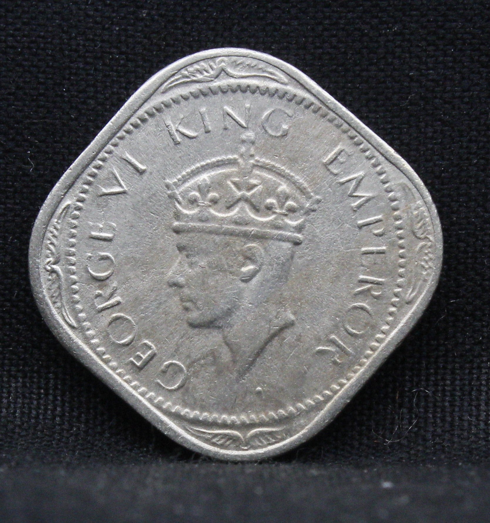 Half Anna 1947 George VI Nickel-Brass coins