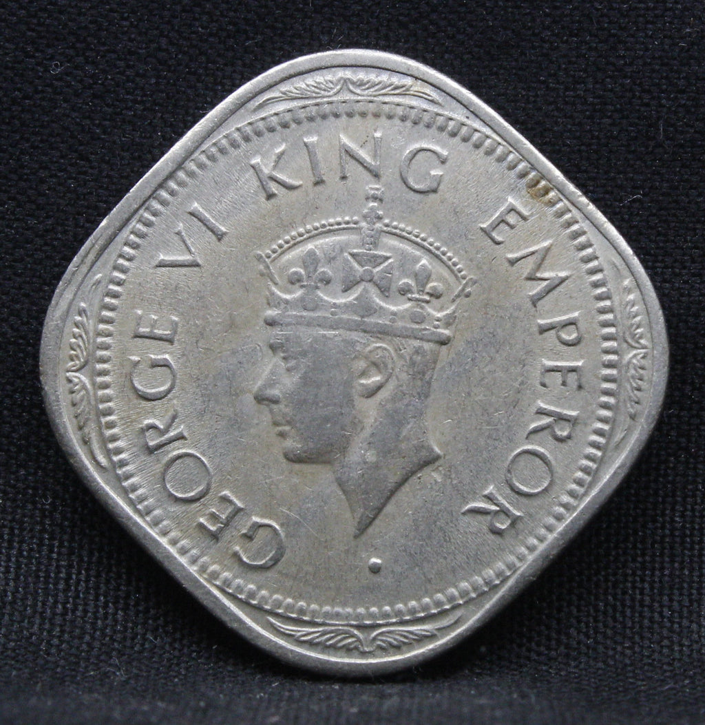 2 Annas 1947 George VI Copper-Nickel coins