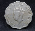 1 Anna 1947 George VI Copper-Nickel coins