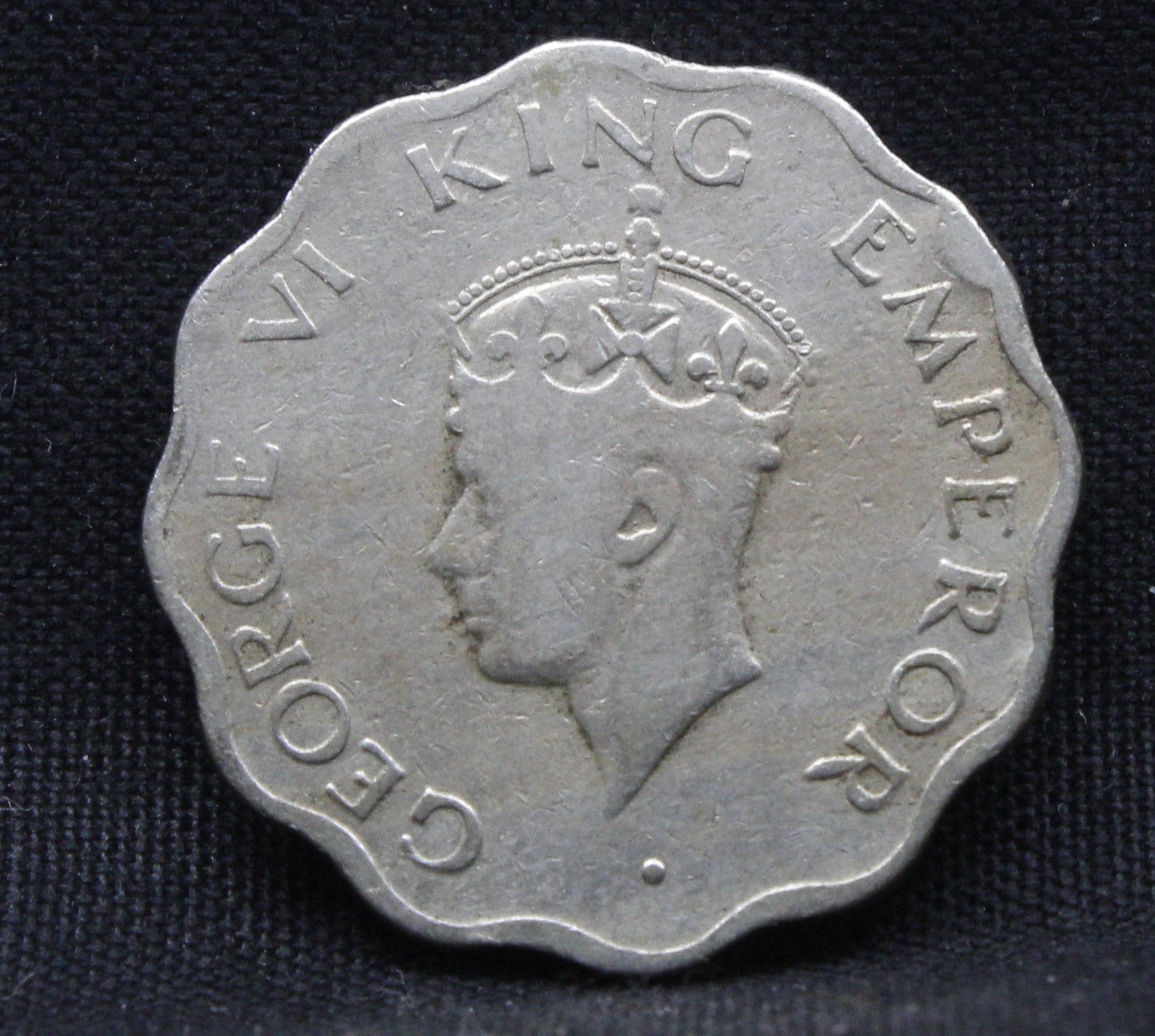 1 Anna 1947 George VI Copper-Nickel coins