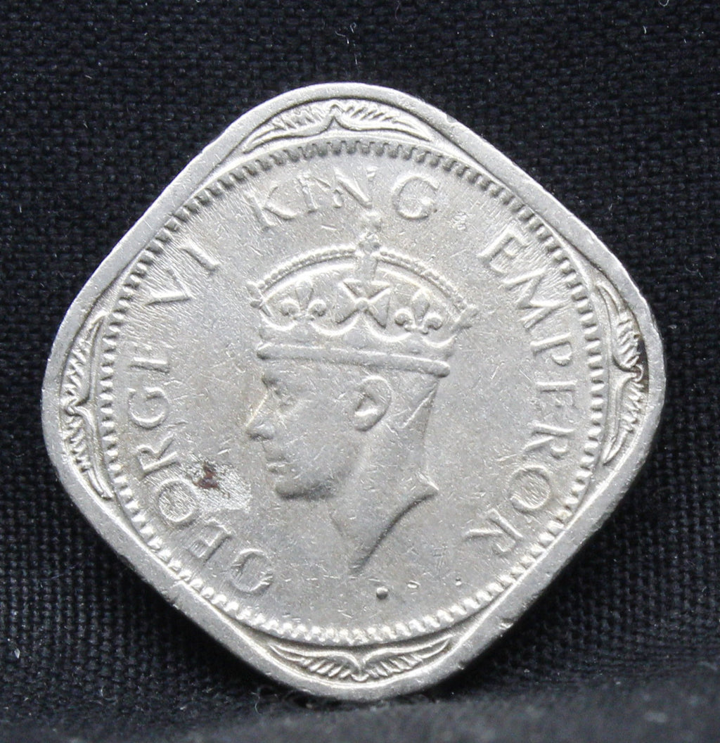 Half Anna 1947 George VI Nickel-Brass coins