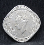 Half Anna 1947 George VI Nickel-Brass coins