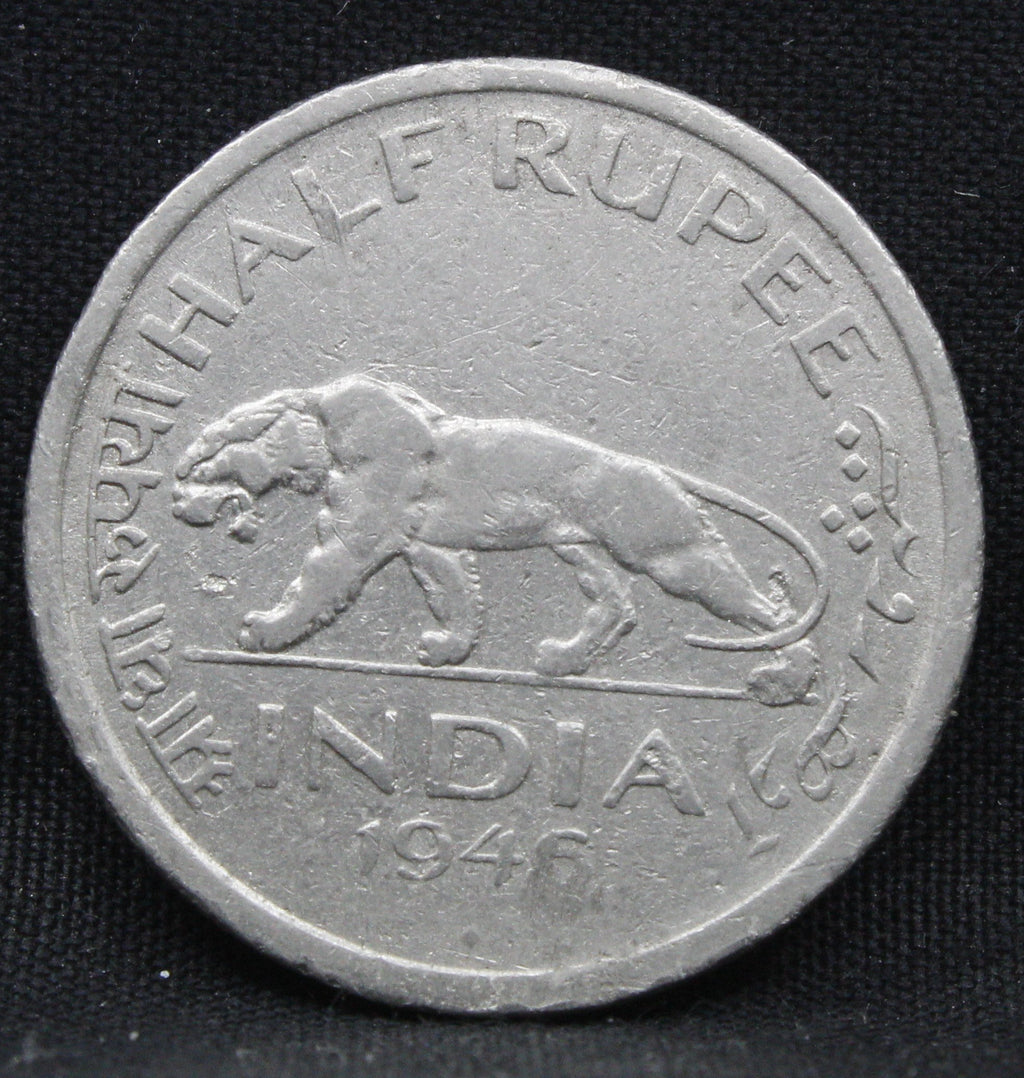 Half Rupee 1946 George VI Nickel coins