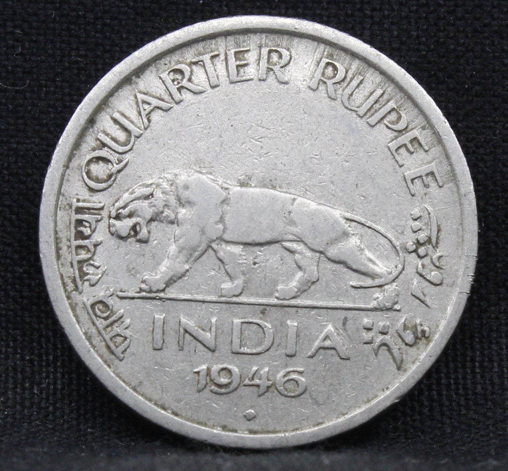 Quarter Rupee 1946 George VI Silver coins