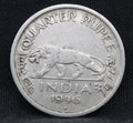 Quarter Rupee 1946 George VI Silver coins
