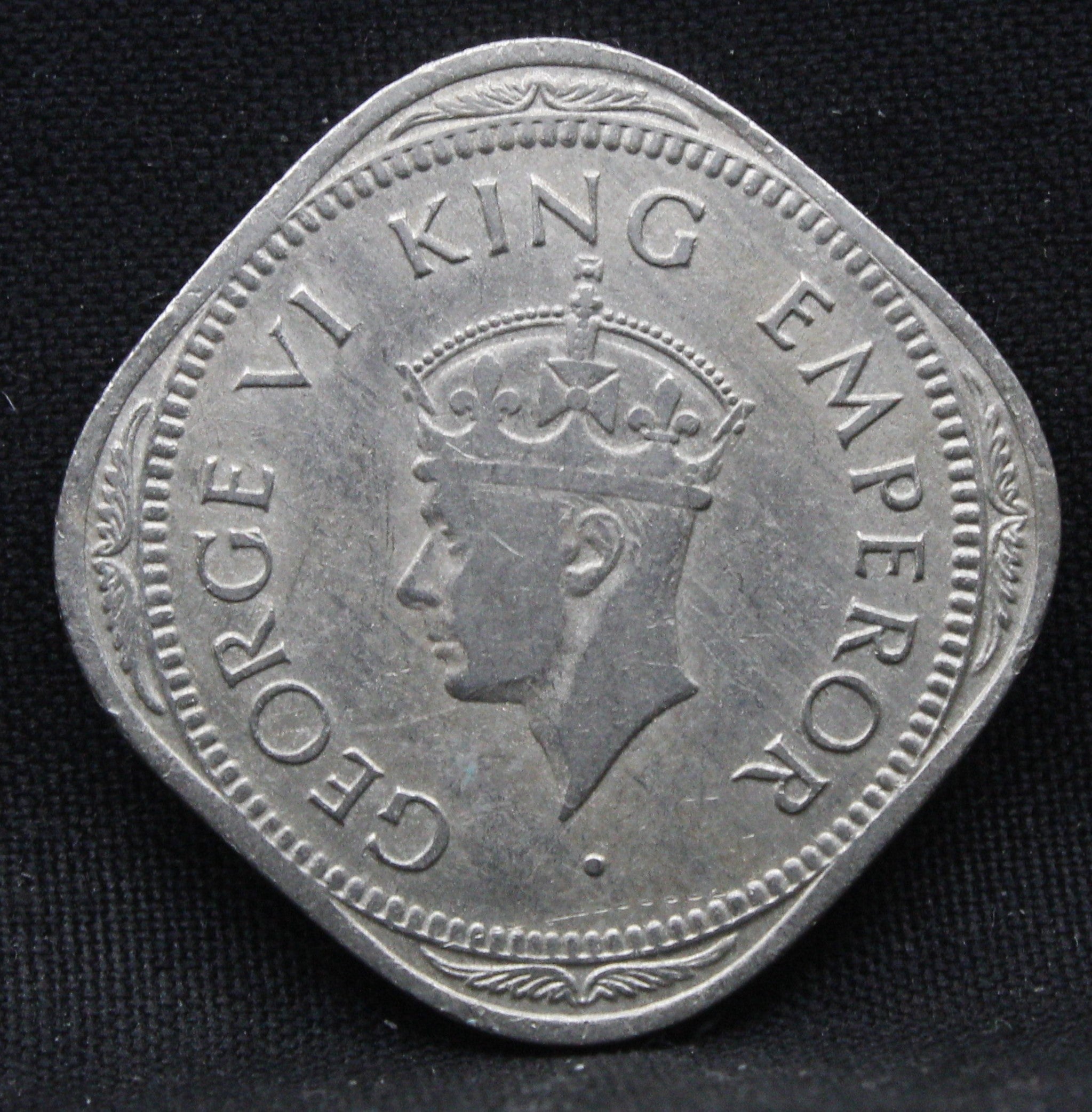 2 Annas 1946 George VI Copper-Nickel coins