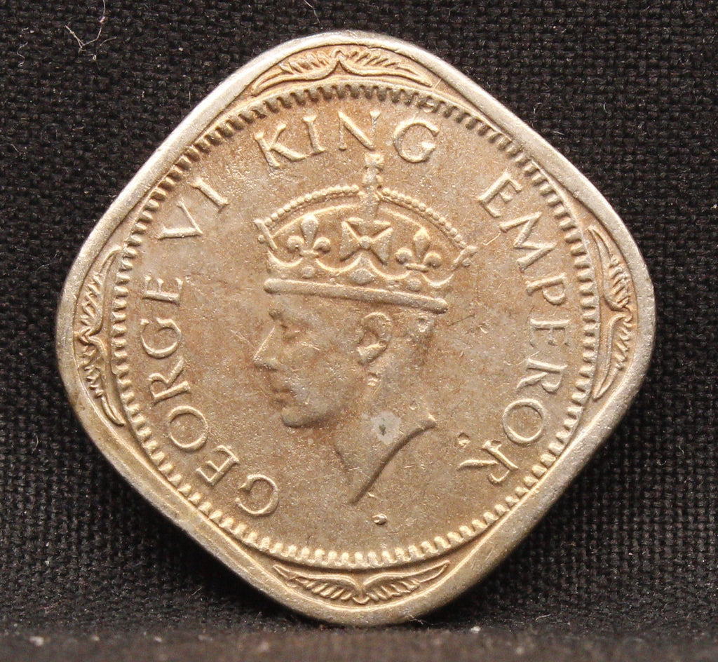 Half Anna 1946 George VI Nickel-Brass coins