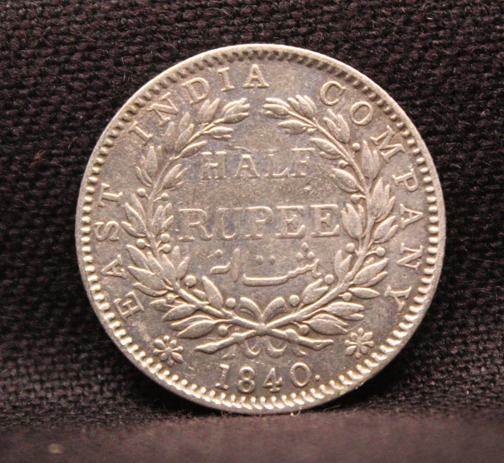 Half Rupee Victoria Queen Continuous Legend East India Company East India