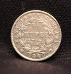 Quarter Rupee Victoria Queen Continuous Legend East India Company East India
