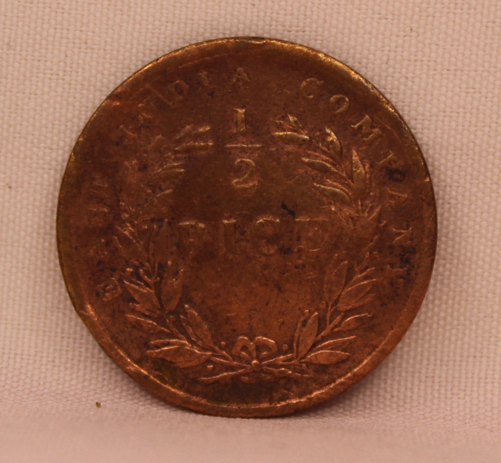 Half Pice  East Indian Company 1848 Calcutta Mint AUNC