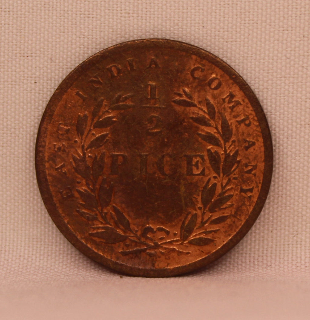 Half Pice  East Indian Company 1853 Calcutta Mint AUNC