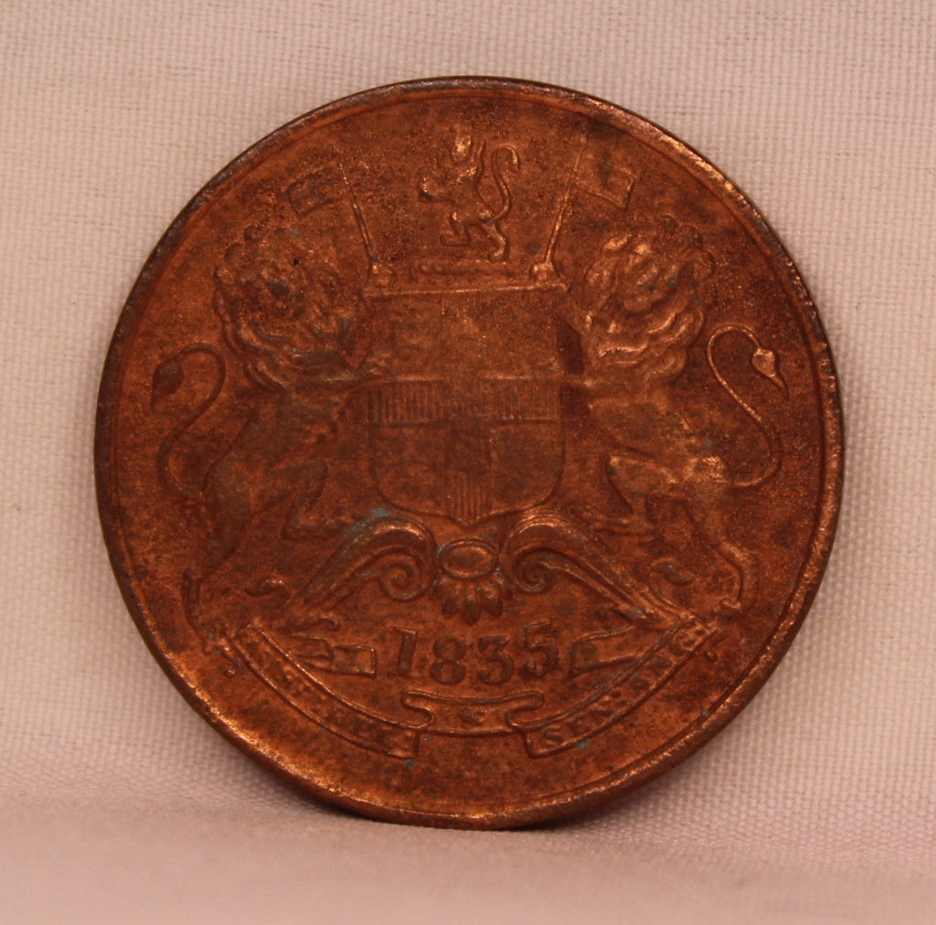 Half Anna 1835 East India Company Bombay Mint