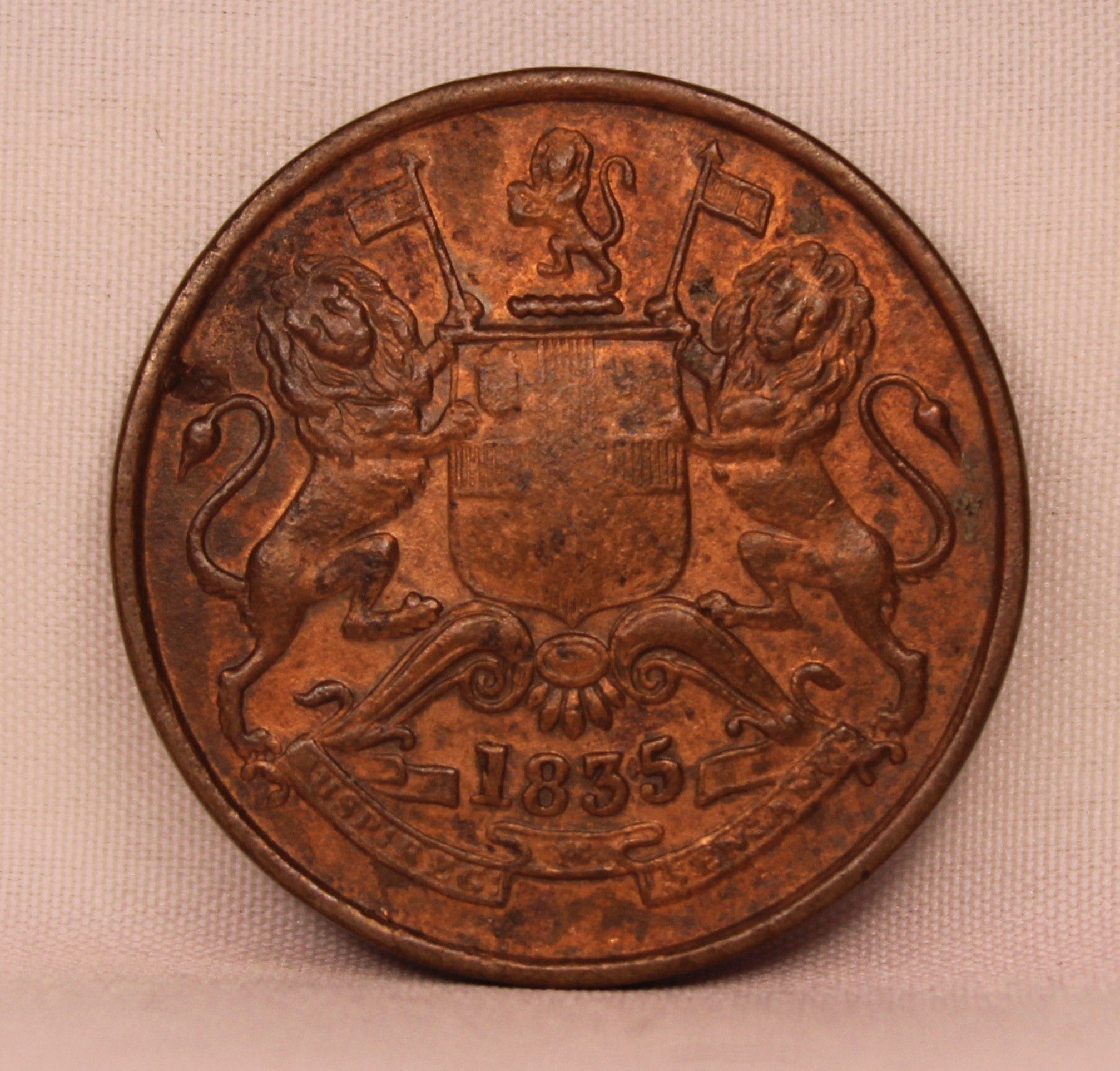 Half Anna 1835 East India Company Bombay Mint