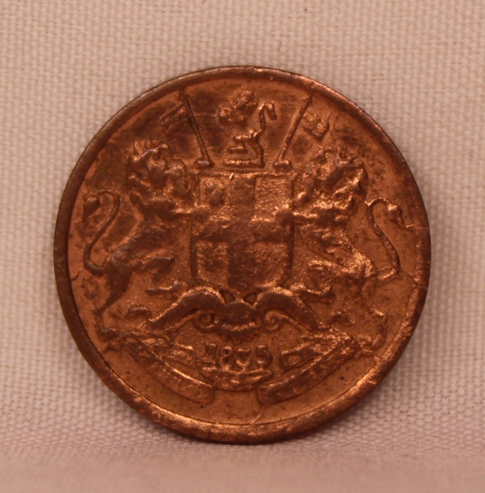 1/12 Anna 1835 East India Company Copper Coins