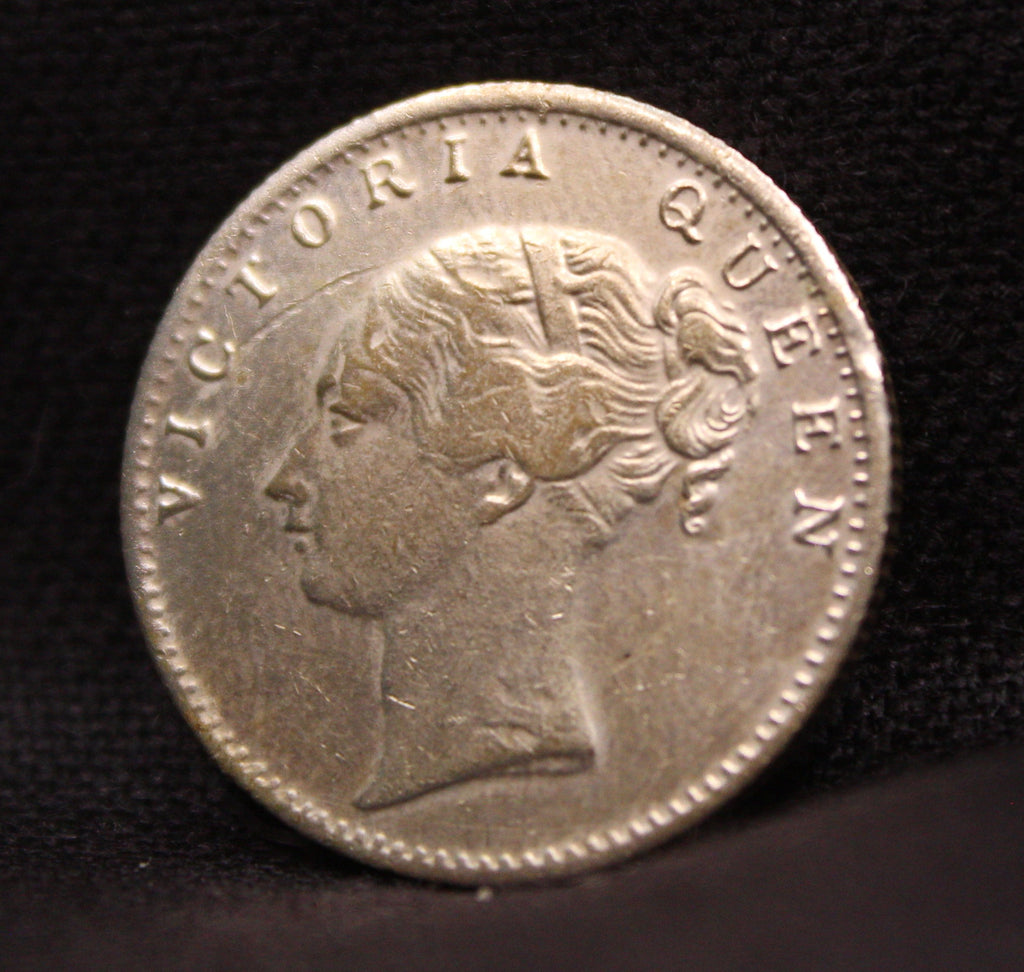 Half Rupee Victoria Queen Continuous Legend East India Company East India