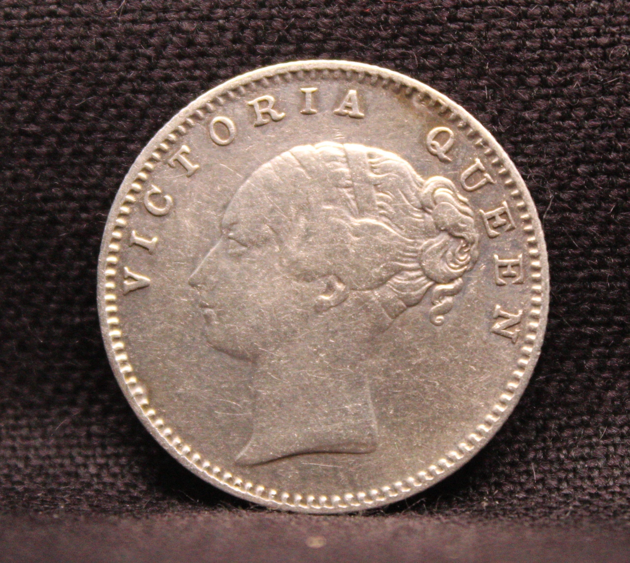 Half Rupee Victoria Queen Continuous Legend East India Company East India