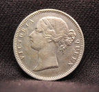 Half Rupee Victoria Queen Continuous Legend East India Company East India