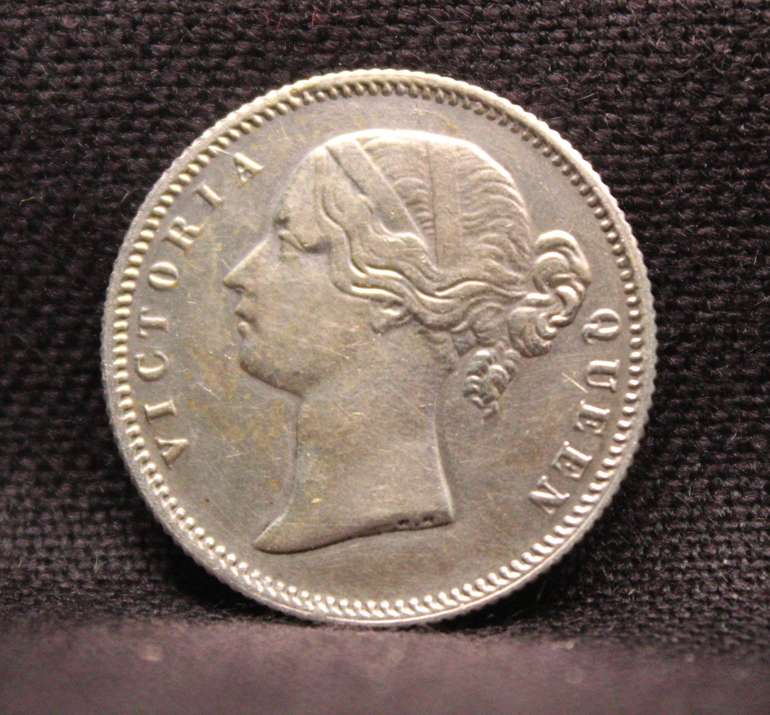 Half Rupee Victoria Queen Continuous Legend East India Company East India