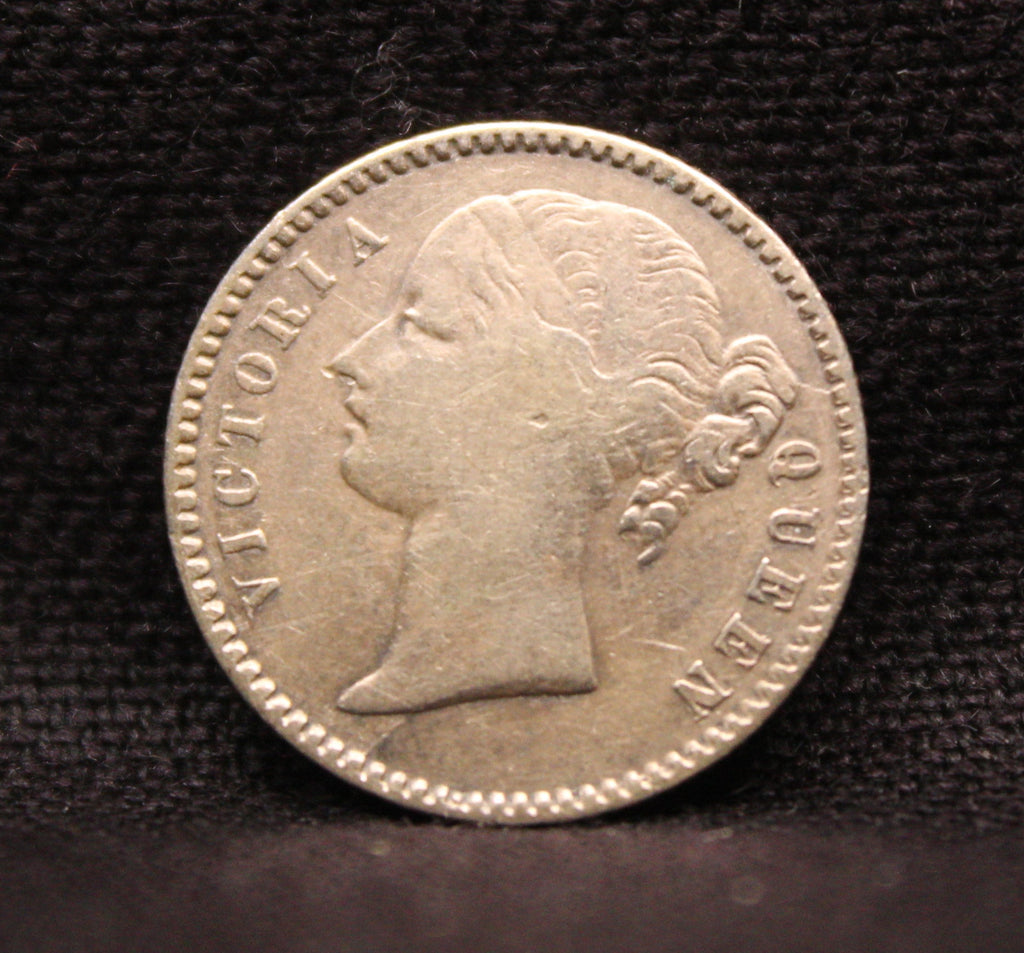 Quarter Rupee Victoria Queen Continuous Legend East India Company East India