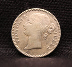 Quarter Rupee Victoria Queen Continuous Legend East India Company East India