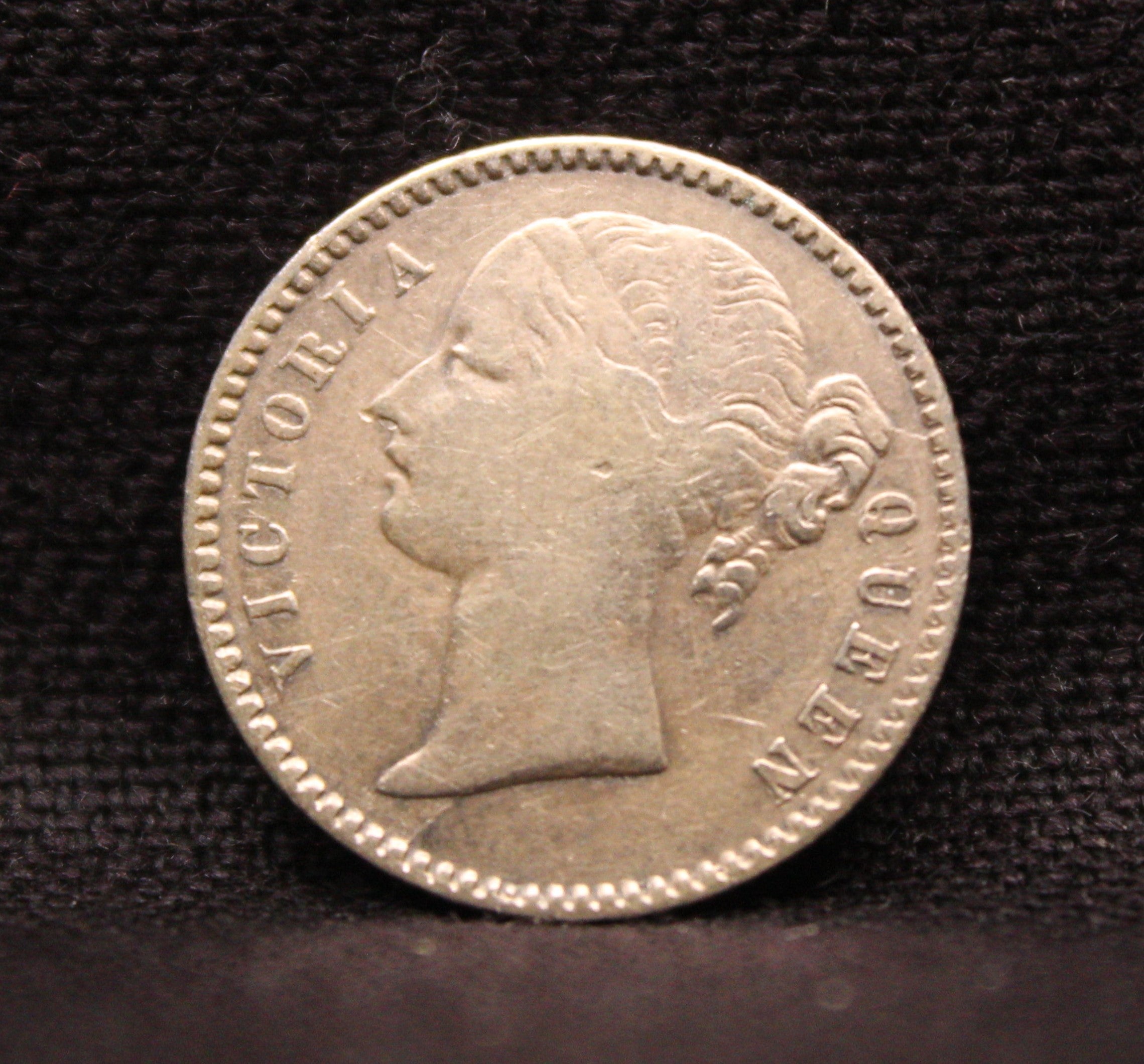 Quarter Rupee Victoria Queen Continuous Legend East India Company East India