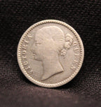 Quarter Rupee Victoria Queen Continuous Legend East India Company East India