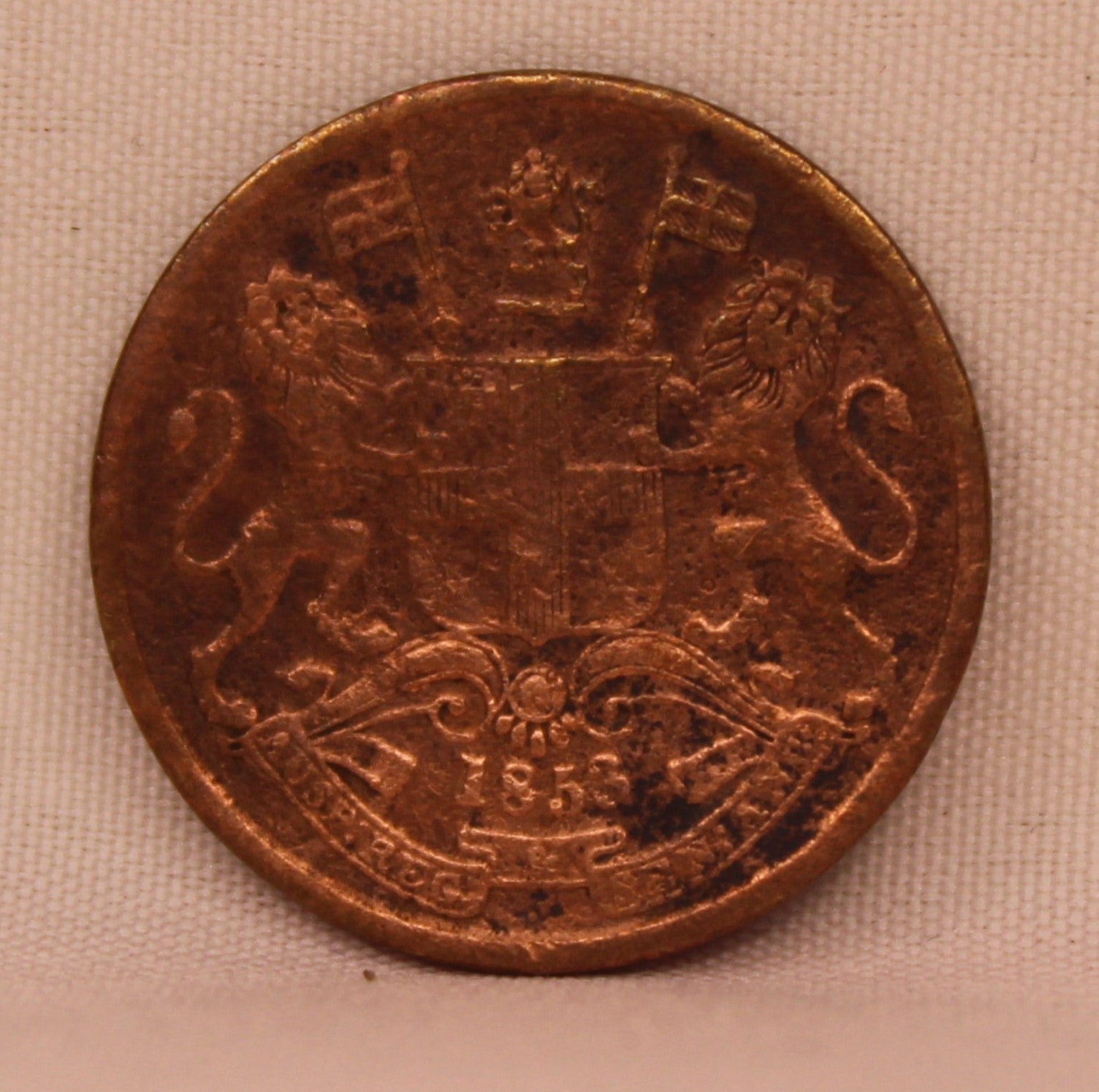 Half Pice  East Indian Company 1848 Calcutta Mint AUNC