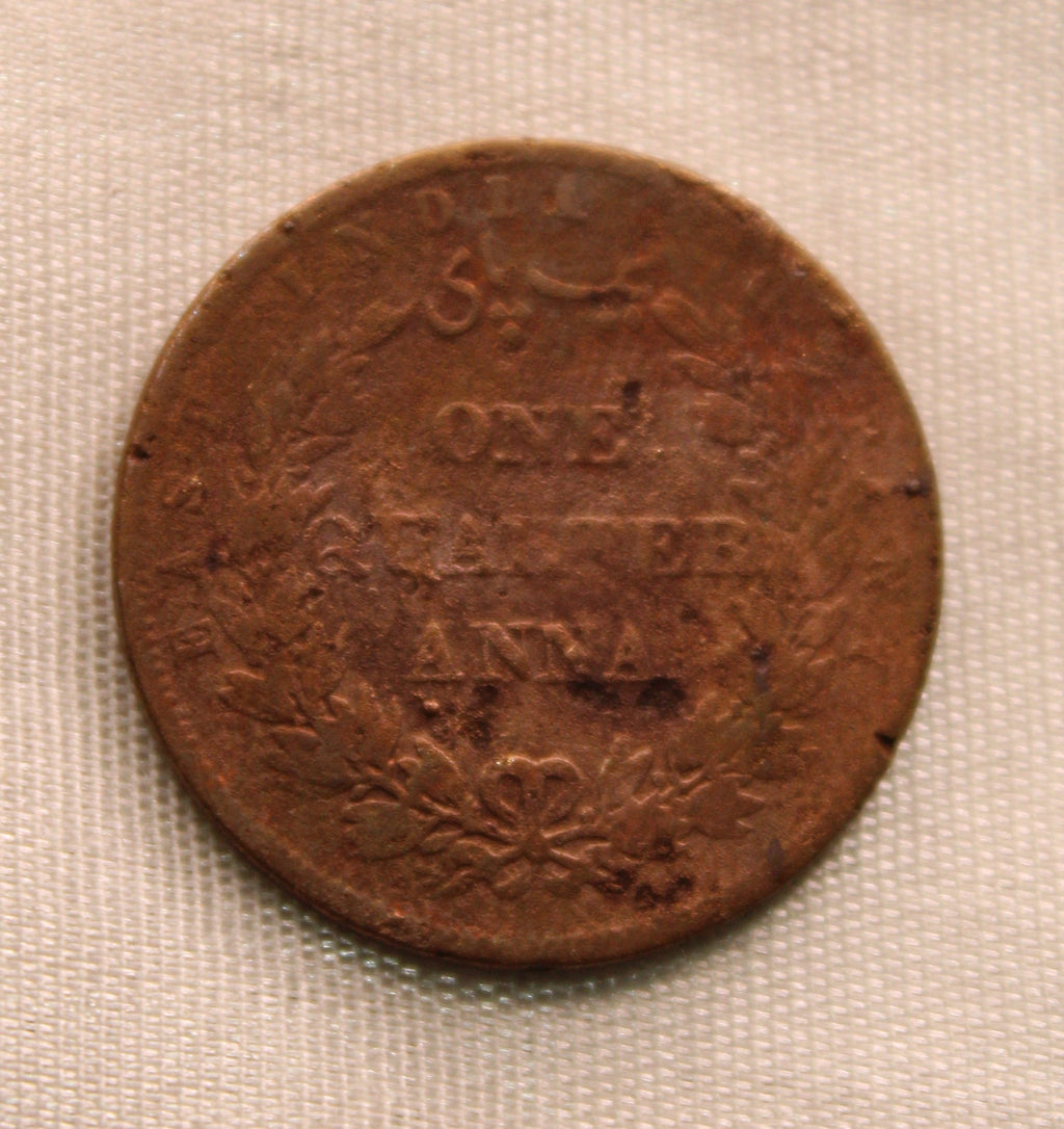 Quarter Anna  East Indian Company 1857 Xf - Brimingham