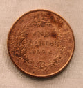 Quarter Anna  East Indian Company Double leaf + Single Leaf 1858 Birmingham AUNC