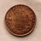 Quarter Anna East Indian Company Single Leaf UNC