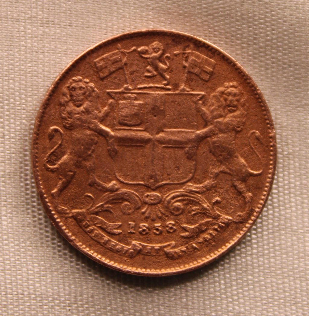 Quarter Anna  East Indian Company Single Leaf UNC