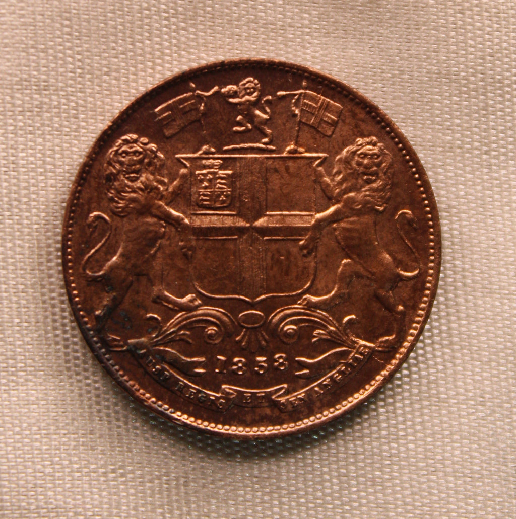 Quarter Anna East Indian Company Single Leaf UNC