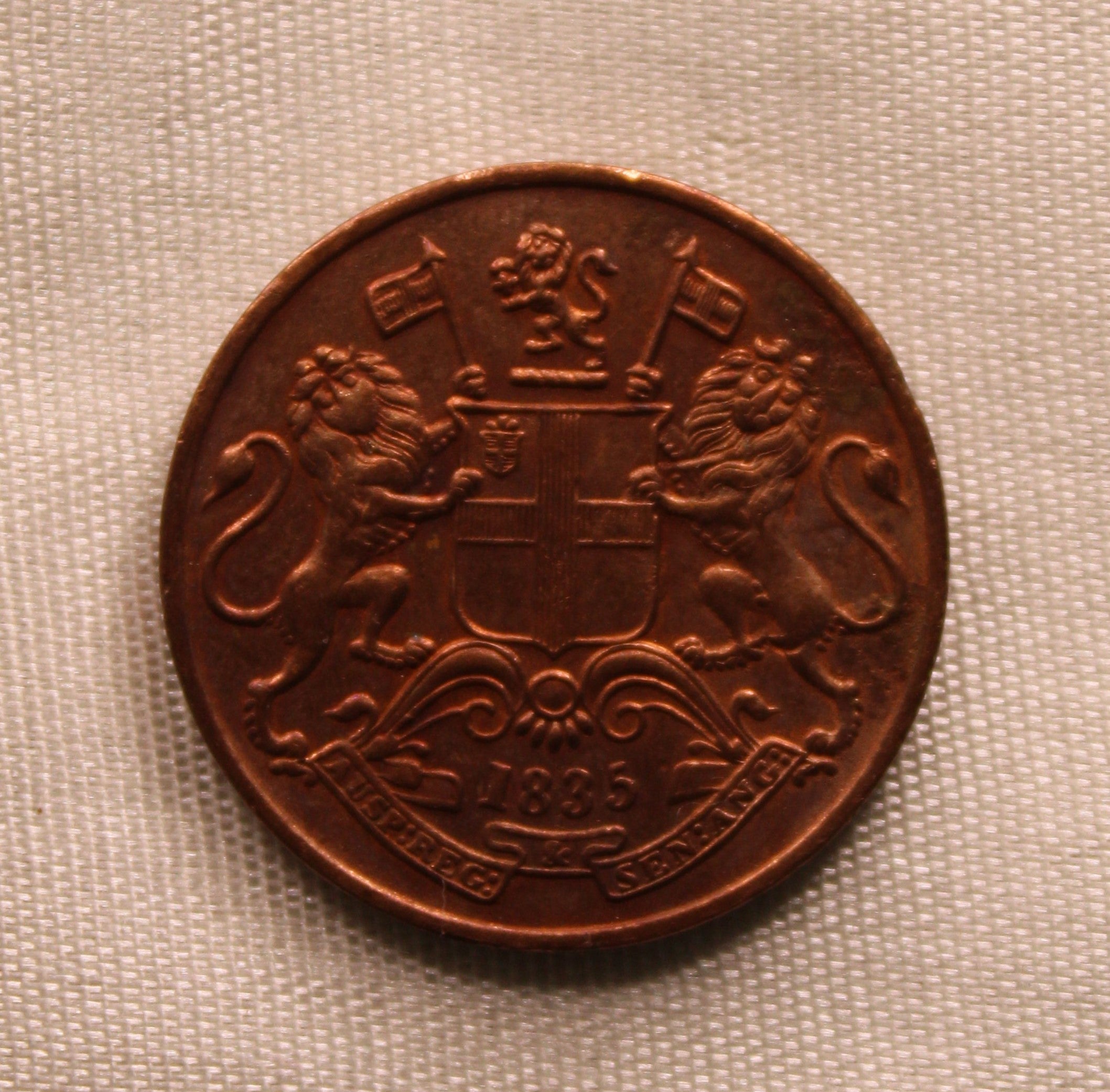 Quarter Anna  East Indian Company 1835 UNC
