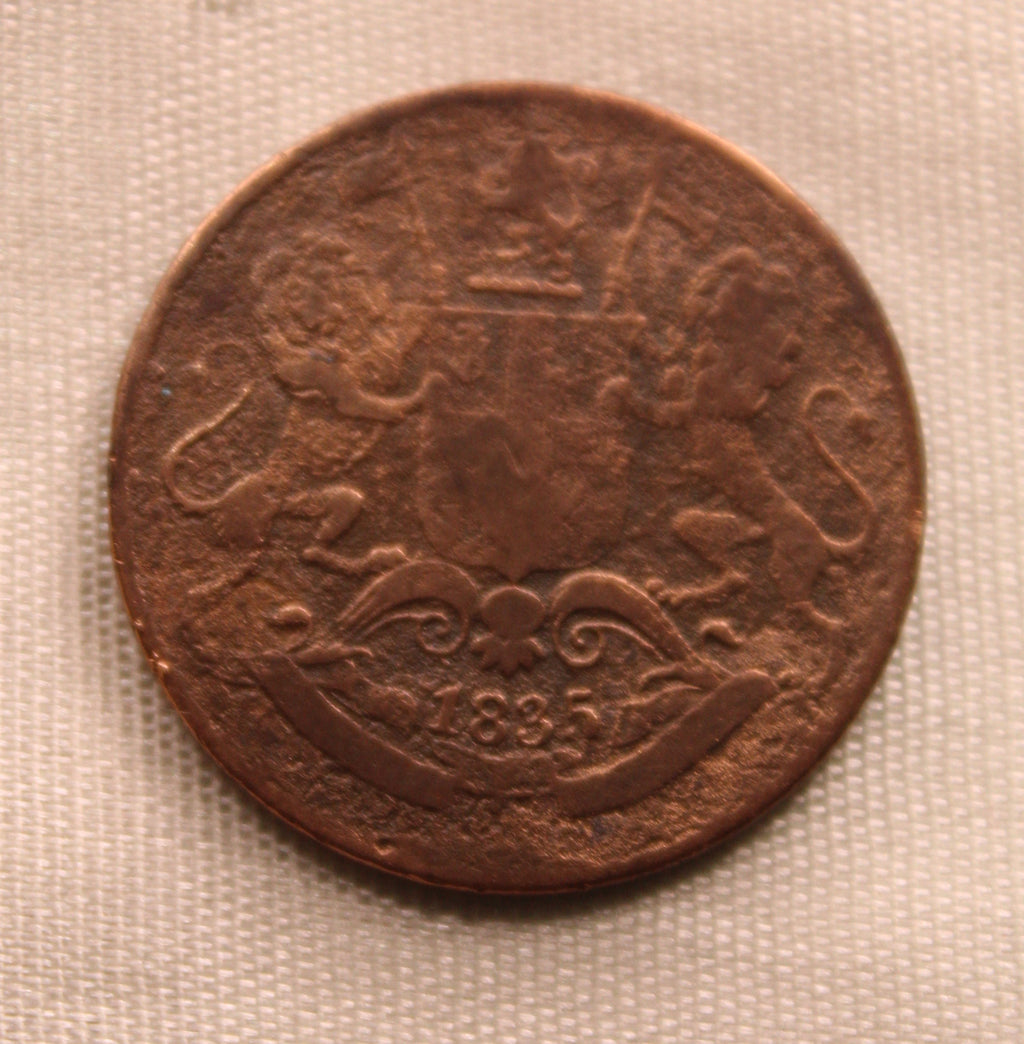 Quarter Anna  East Indian Company 1835 XF