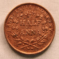 Half  Anna East India Company Bombay AUNC