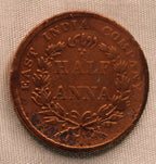 Half Anna East India Company 1835