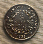 Quarter Rupee East India Company 1835 AUNC