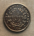 Quarter Rupee East India Company 1835 AUNC