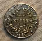 Half Rupee East India Company 1835 AUNC