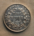 Half Rupee East India Company 1835 AUNC