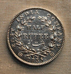 Half Rupee East India Company 1835 AUNC