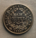 Half Rupee East India Company 1835 AUNC