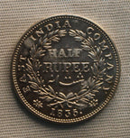 Half Rupee East India Company 1835 AUNC