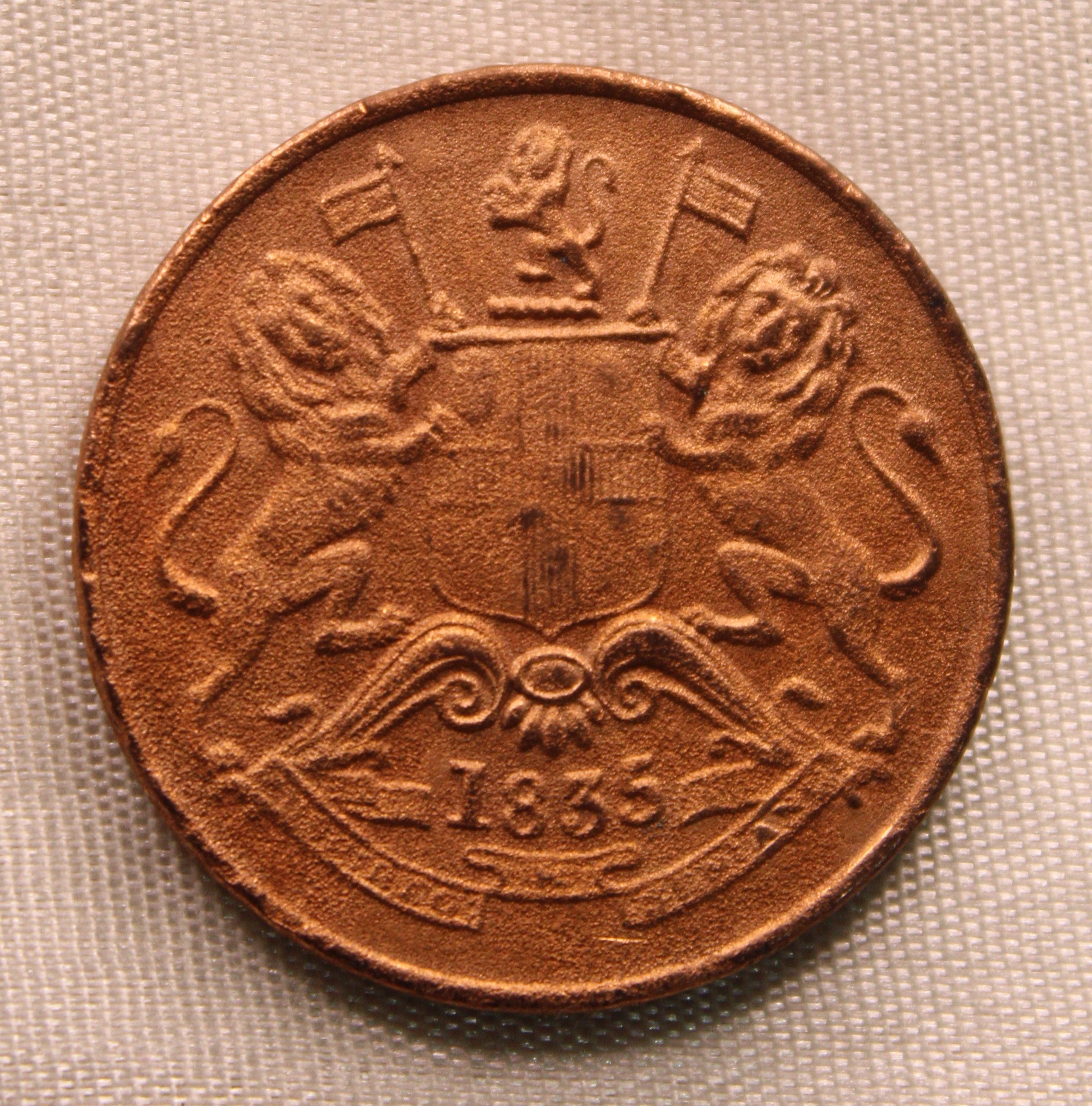 Half Anna East India Company  1835