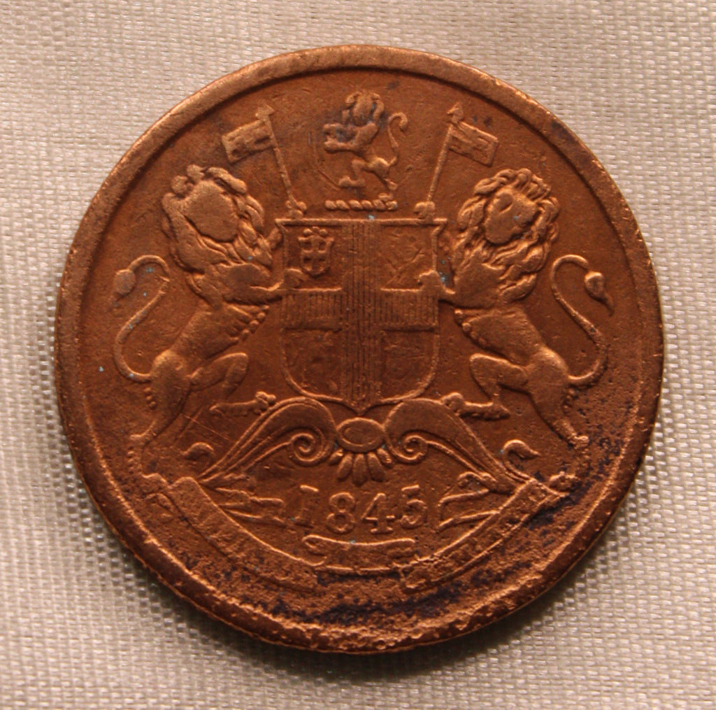 Half Anna East India Company 1845