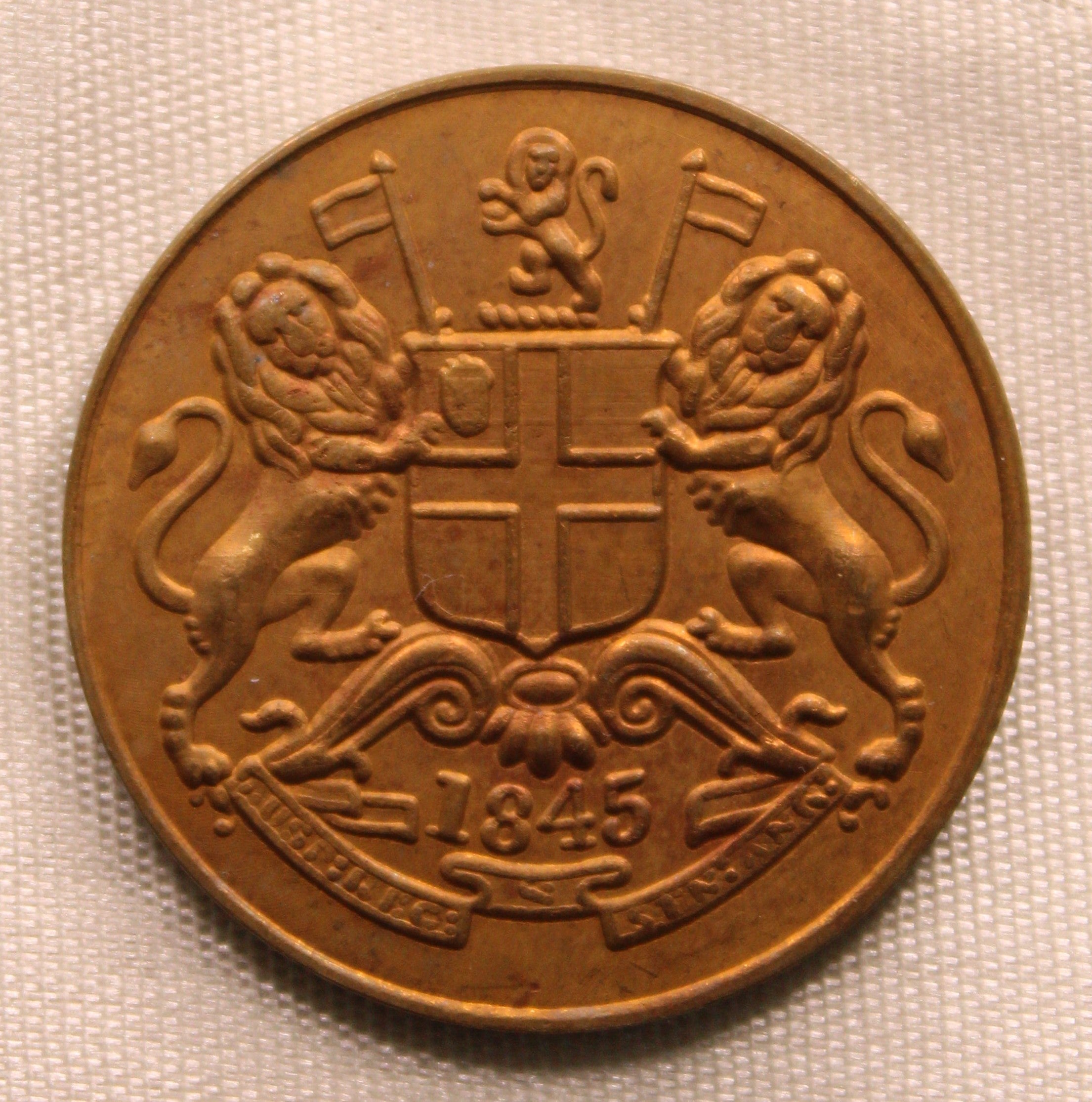 Half Anna East India Company 1845 UNC