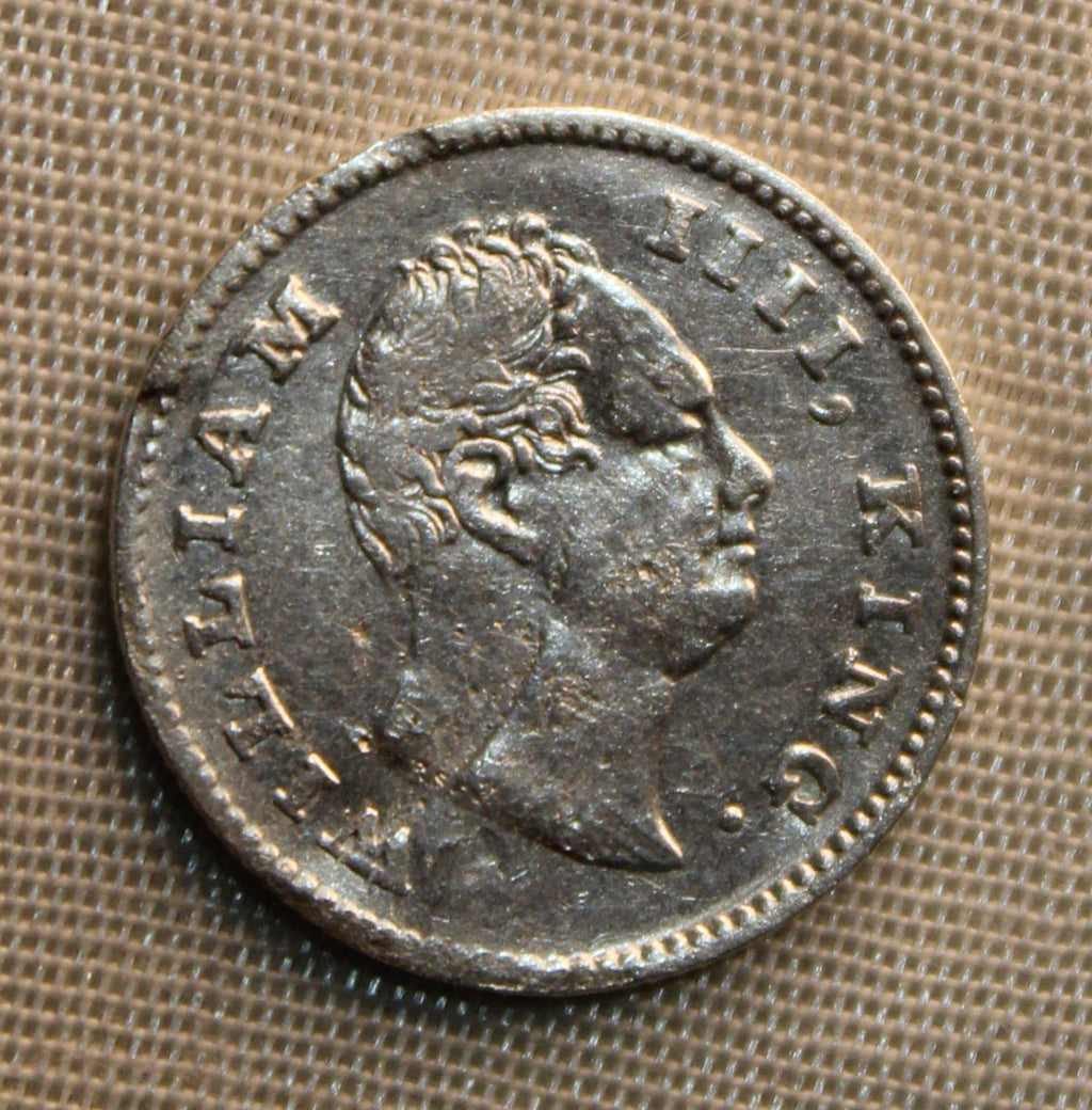 Quarter Rupee East India Company 1835 AUNC