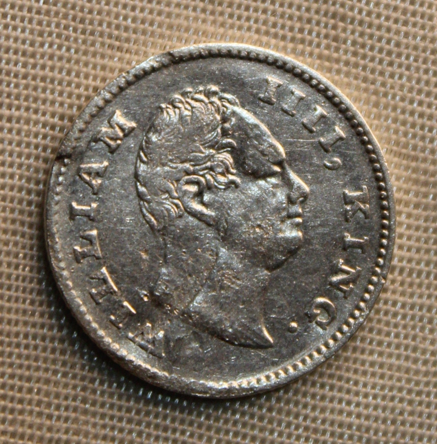 Quarter Rupee East India Company 1835 AUNC