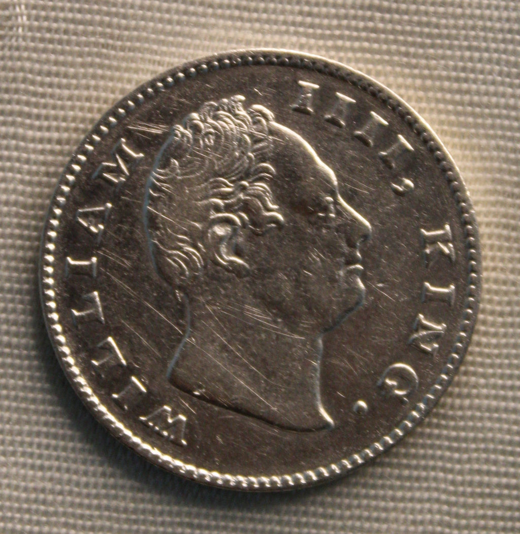 Half Rupee East India Company 1835 AUNC
