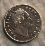 Half Rupee East India Company 1835 AUNC